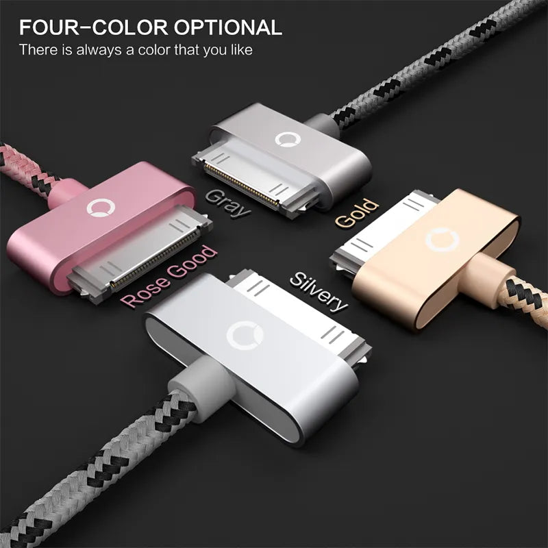 Câble USB Charge rapide pour iphone 4 s 4 s 3GS 3G iPad 1 2 3 iPod Nano itouch 30 broches chargeur adaptateur cordon de synchronisation de données