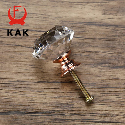 20-40mm Diamond Shape Design Crystal Glass Knobs Cupboard Drawer Pull Kitchen Cabinet Door Wardrobe Handles Hardware