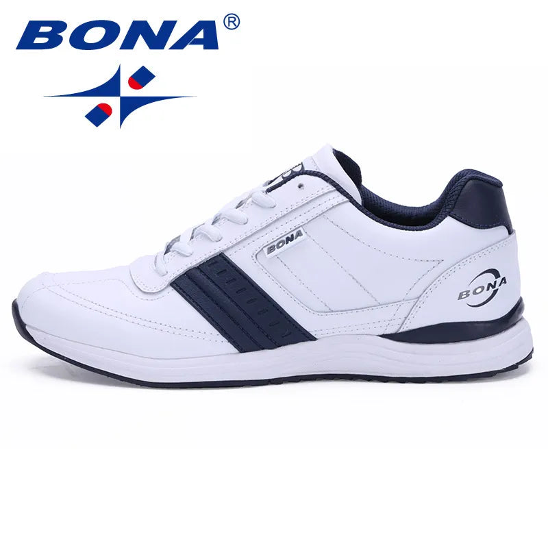 BONA nouveau Style populaire hommes chaussures décontractées à lacets chaussures confortables hommes doux léger semelle Hombre