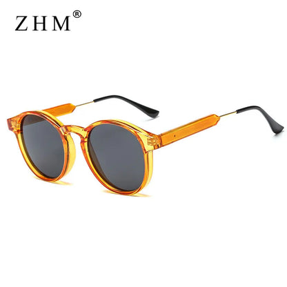 Lunettes De Soleil rondes rétro femmes hommes marque Design Transparent femme lunettes De Soleil hommes Oculos De Sol Feminino Lunette Soleil