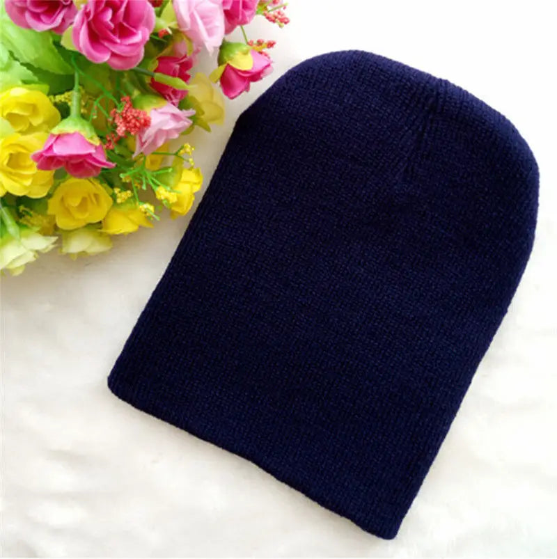 Brand New Baby Hats Beanies winter warm Girl Boy Toddler Infant Kids Children Cute Hat Cap Unisex Solid Knitted Beanie Gift