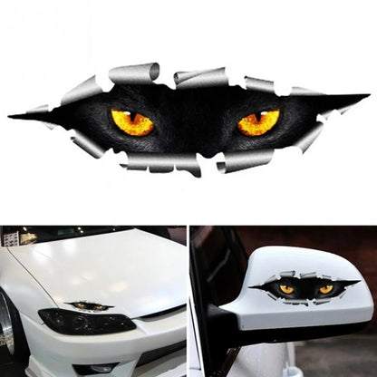 3D Car Styling Funny Cat Eyes Peeking Car Sticker Waterproof Peeking Monster Auto Accessories Whole Body Cover for All Cars