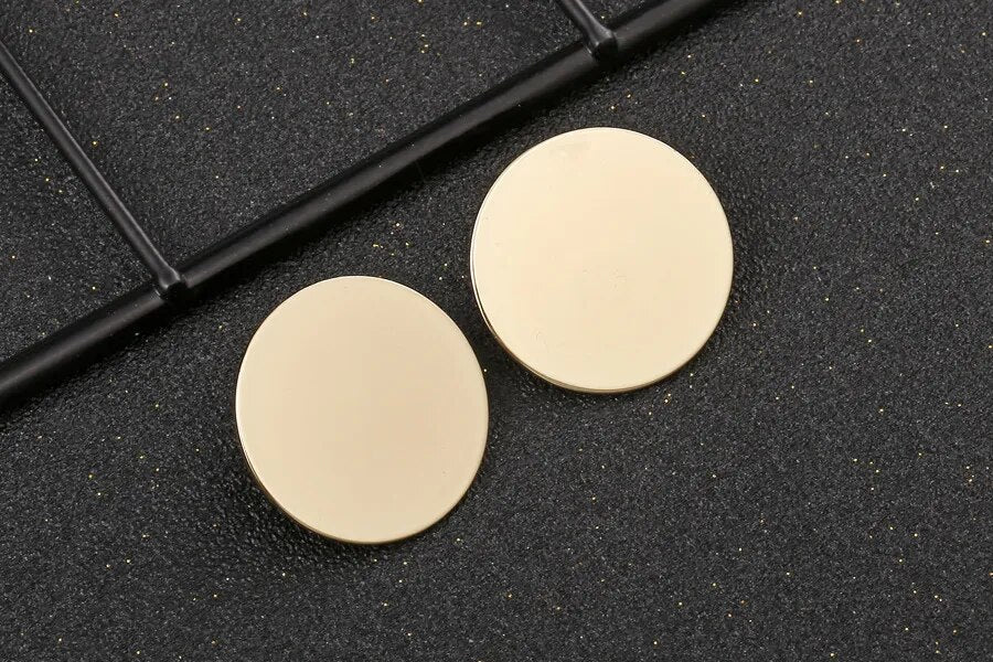 Round Shaped Golden Earrings Simple Metal Vintage Earrings For Women Fashion Jewelry Girls Earring brincos