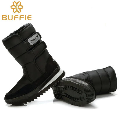 Men shoes Winter Boots Shoe Solid Black Snow Boots Plus size 36 to Big 47 Brand style warm male booties free shipping best sell