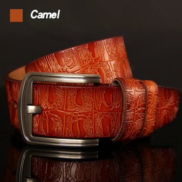 Ceintures de styliste pour hommes, haute qualité, bracelet en cuir véritable, marque de luxe célèbre, boucle ardillon Crocodile