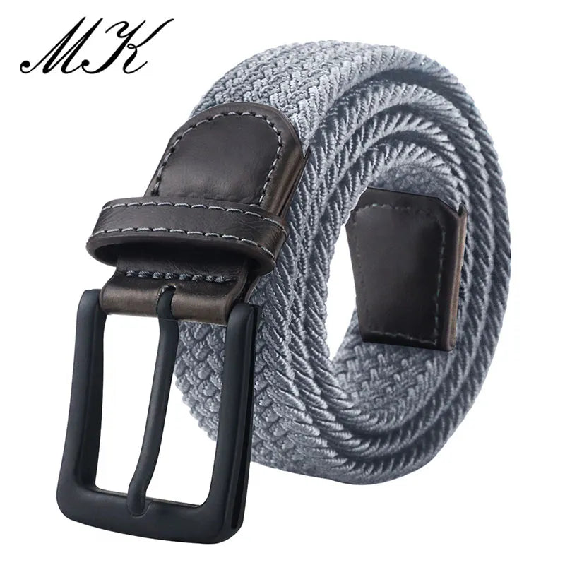 Canvas Belts for Men Fashion Metal Pin Buckle Military Tactical Strap Male Elastic Belt for Pants Jeans