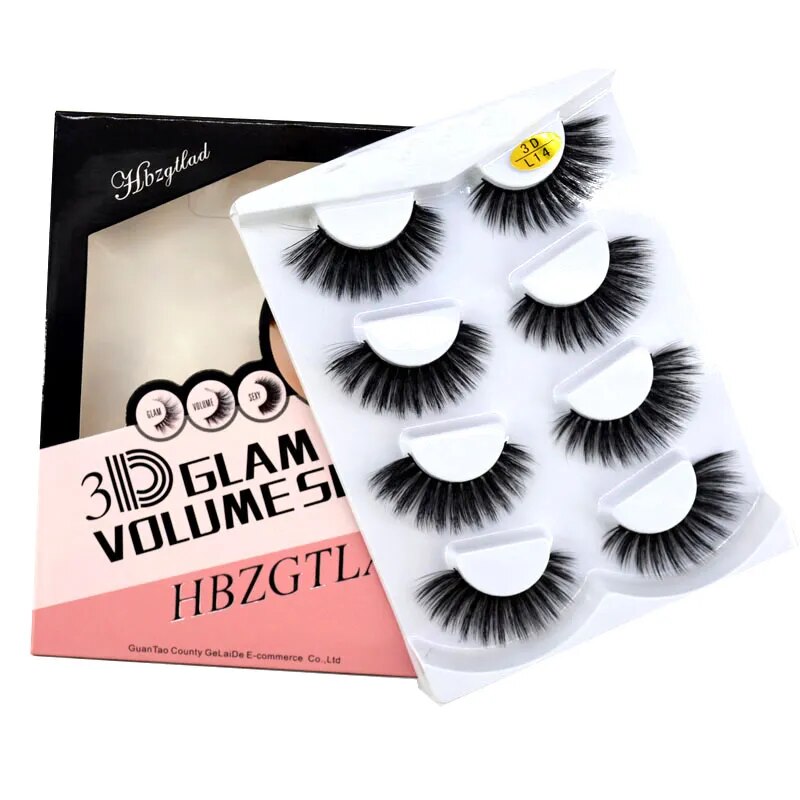 2/4 pairs natural eyelashes fake lashes long makeup