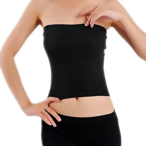 Femmes Bralette bustier tubulaire avec une coupe sur la poitrine femmes Sexy sans bretelles Bandeau haut élastique, sans couture bustier tubulaire sous-vêtements pour femmes