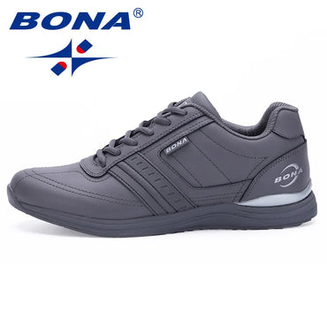 BONA New Popular Style Men Casual Shoes Lace Up Comfortable Shoes Men Soft Lightweight Outsole Hombre