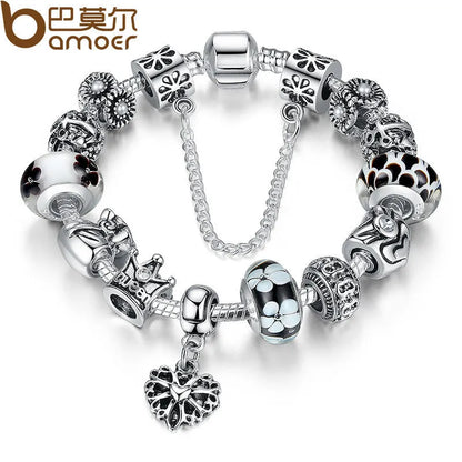 BAMOER Queen Jewelry Silver Plated  Bracelet