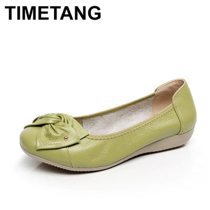 Plus size 34-43 women genuine leather flat shoes woman work shoes newest fashion female casual single shoes women flats