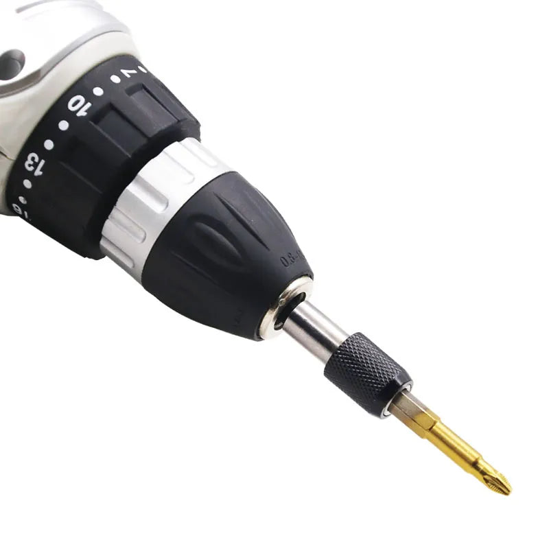 6.35mm 1/4 Hex Shank Quick Release Electric Drill Magnetic Screwdriver Bit Holder 60mm