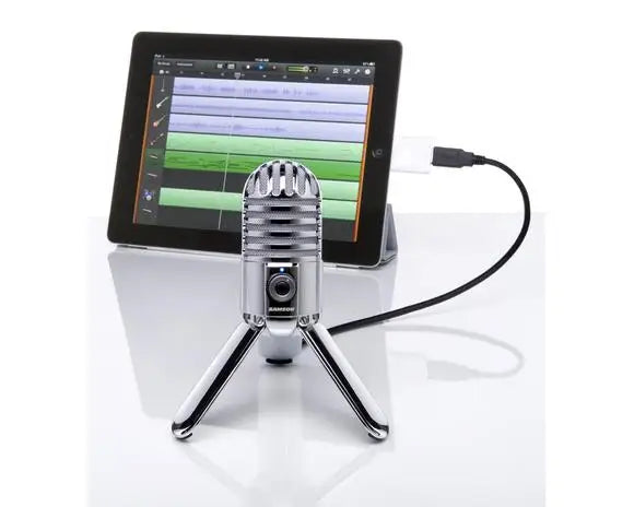 Original Samson Meteor Mic Studio Recording Condenser Microphone Fold-back Leg with USB Cable Carrying Bag for computer