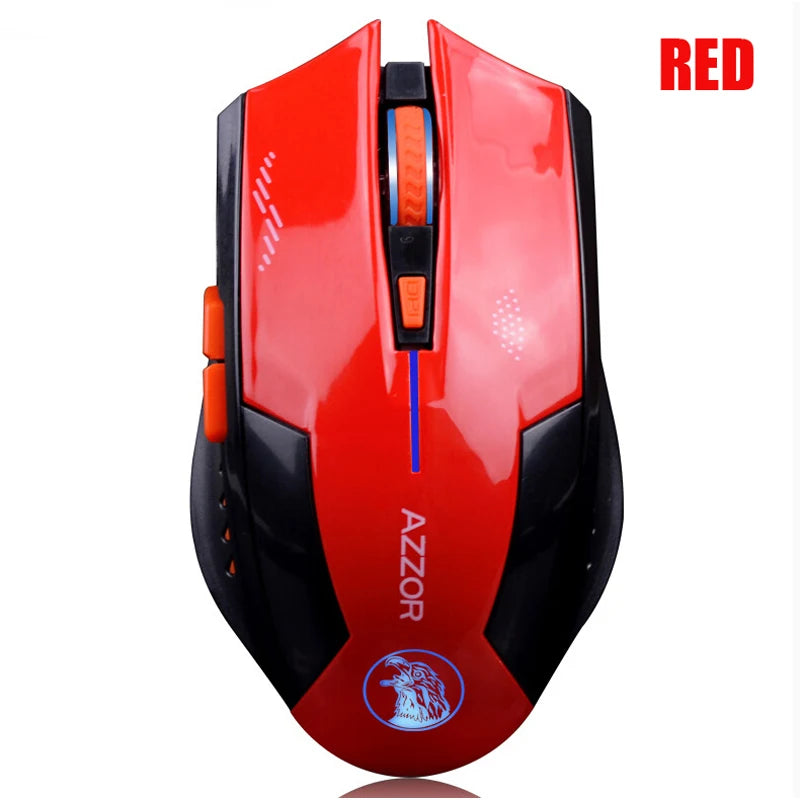 Rechargeable Wireless Illuminate Computer Mouse Mice Gaming 2400 DPI 2.4G FPS Gamer Silence Lithium Battery Build-in