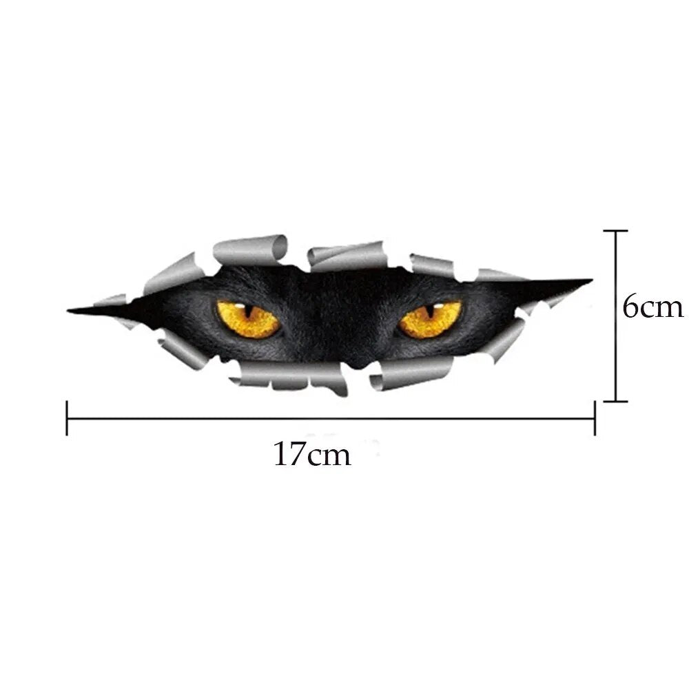 3D Car Styling Funny Cat Eyes Peeking Car Sticker Waterproof Peeking Monster Auto Accessories Whole Body Cover for All Cars