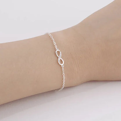 Hot Infinity Number 8 Chain Bracelet CZ Infinity Bracelets for Women Men Friendship Bracelets Bohemian Charm Jewelry