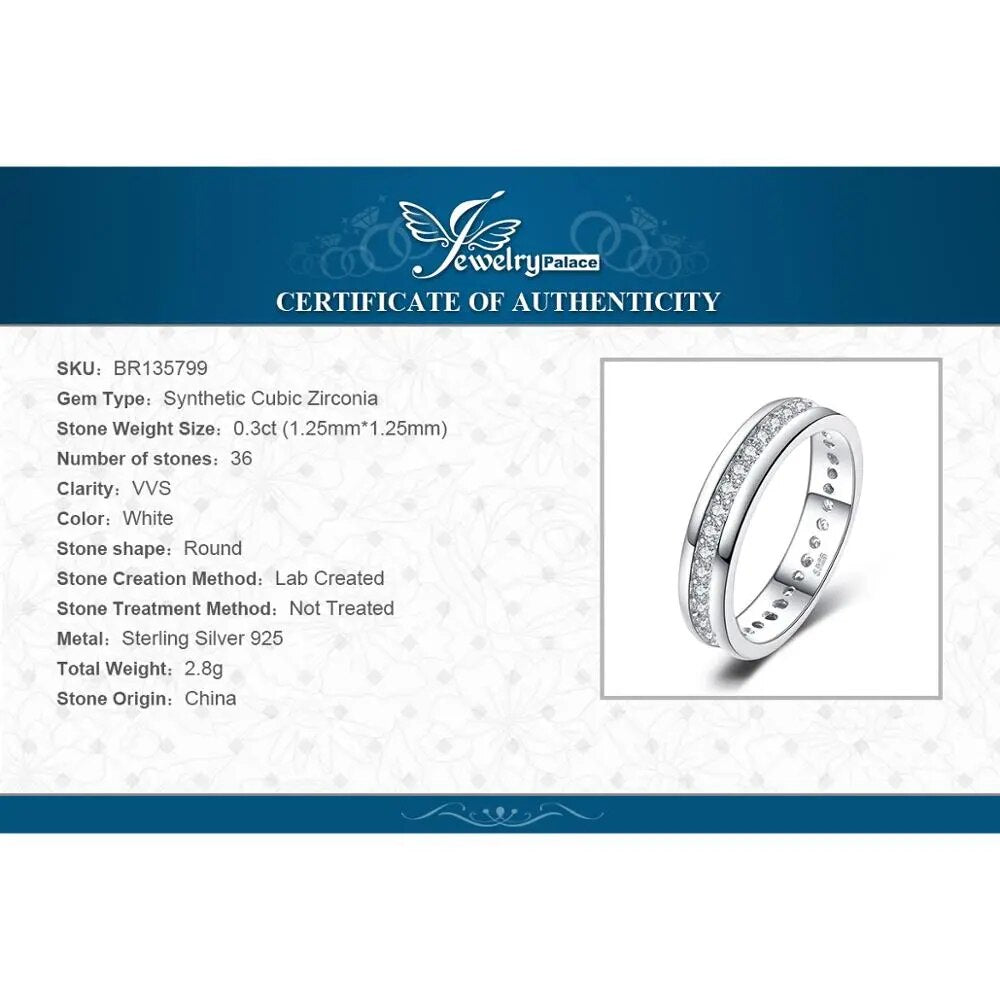 JewelryPalace Solid 925 Sterling Silver Ring