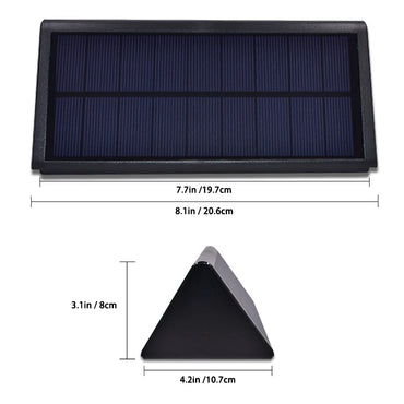 Uppgraderad 4 i 1 Solar Motion Sensor Lights 800lm 46 LEDs Trådlös säkerhet Utomhus trädgårdslampa Lampa med 4 intelligenta lägen