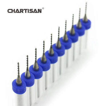 CHARTISAN 0.3-1.2mm Print Circuit Board Drill Bits, Carbide Micro Drill Bits, CNC PCB Twist Drill