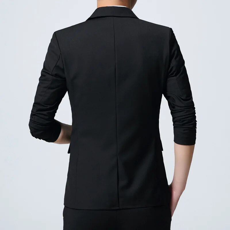 New Men's Suit Jackets Male Blazer 6XL Oversized Korean Style Slim Business Casual Blazers Men Clothing Dress Jacket Coat AF106