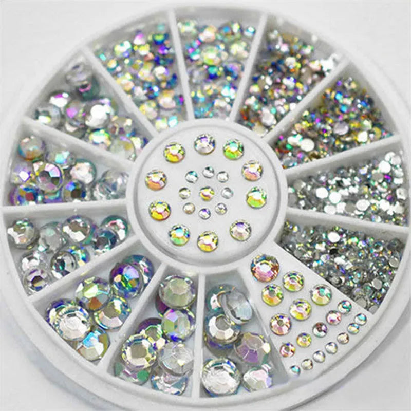 2mm/3mm/4mm/5mm Akryl Diamant Rhinestones Kristall Nail Art dekorationer