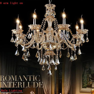 K9 Modern Lustre Crystal Chandeliers 4/6/8/15 Arm Lamp Hand Blown Best Selling Chandelier For Home Bedroom Living Room