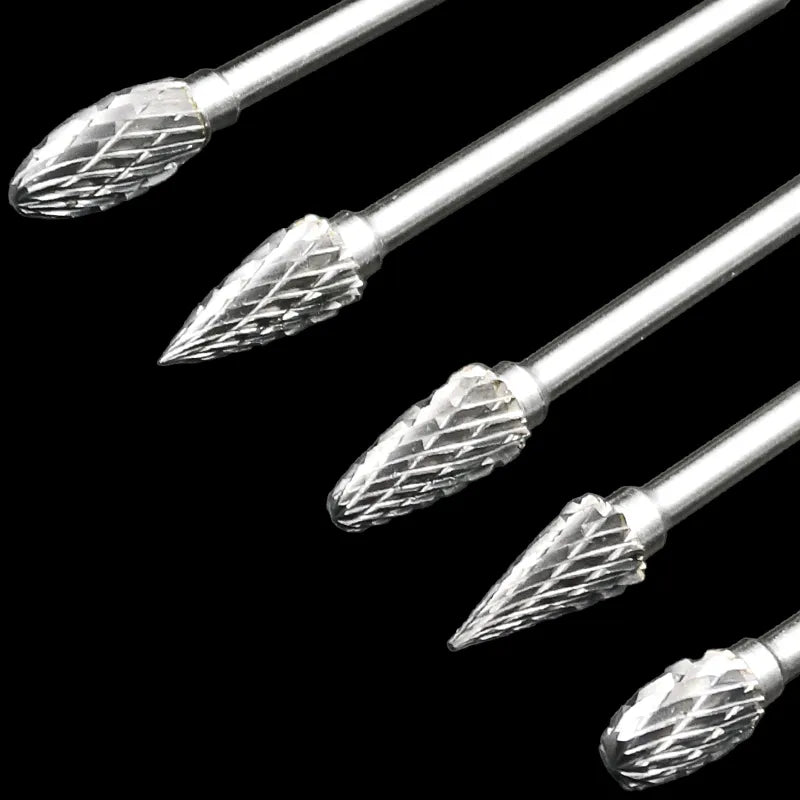 10 pièces 1/8 "tige carbure de tungstène fraise rotative brocas com escareador hss acier cône foret ensemble diamant perceuse 10mm