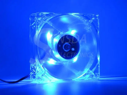 80mm Pc Computer 80mm Mute Cooling Fan with 4ea Led 8025 8cm Silent DC 12V LED Luminous Chassis Molex 4D Plug Axial Fan