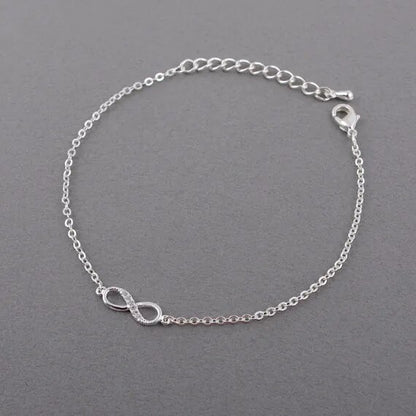 Hot Infinity Number 8 Chain Bracelet CZ Infinity Bracelets for Women Men Friendship Bracelets Bohemian Charm Jewelry