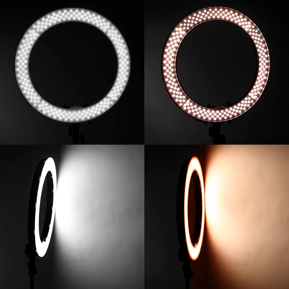 55W 18 tums kameratelefon LED-ringljus Fotografistudio Dimbar ringlampa med stativ Stativ för TikTok Youtube Vlogg-video