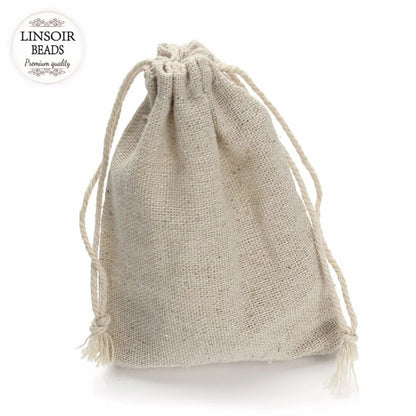 10Pcs Drawstring Pouch Burlap Bags  Gift Bags