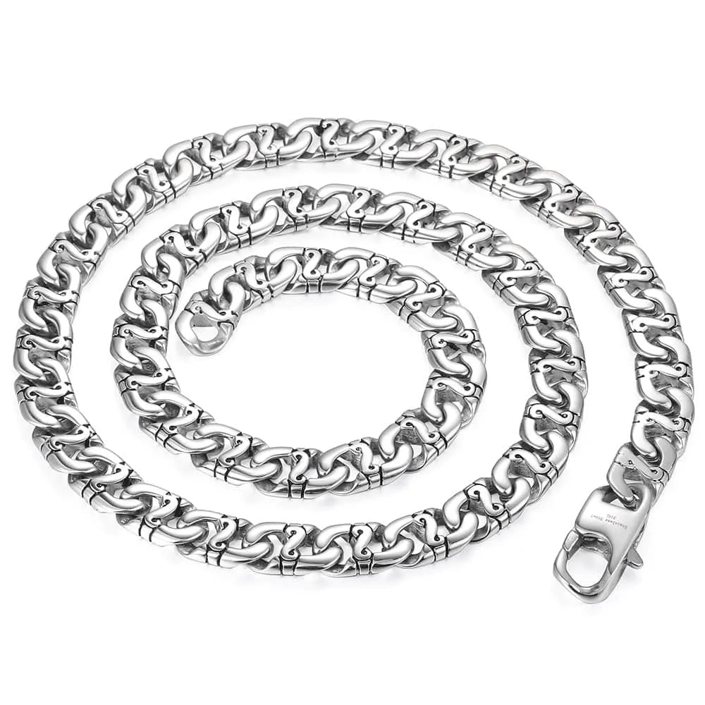 Men's Necklace Stainless Steel Chain 9.5mm  18-36inch