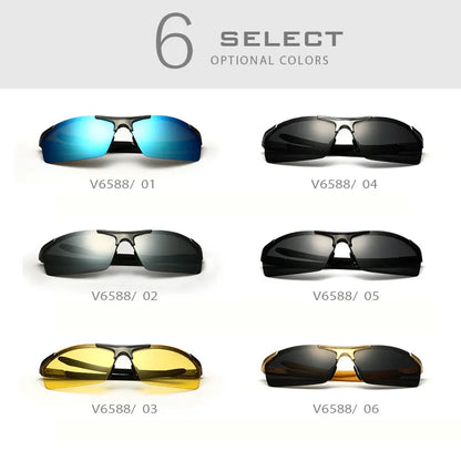 Aluminum Magnesium Men's Sunglasses Polarized UV400 Coating Mirror Sun Glasses Outdoor Male Eyewear Accessories 6588