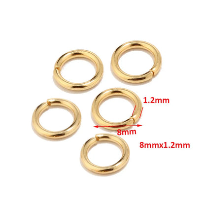 100pcs High Quality Gold Tone Stainless Steel Jump Rings for Jewelry Making Supplies Findings and Necklace Earring Repairs 5mm