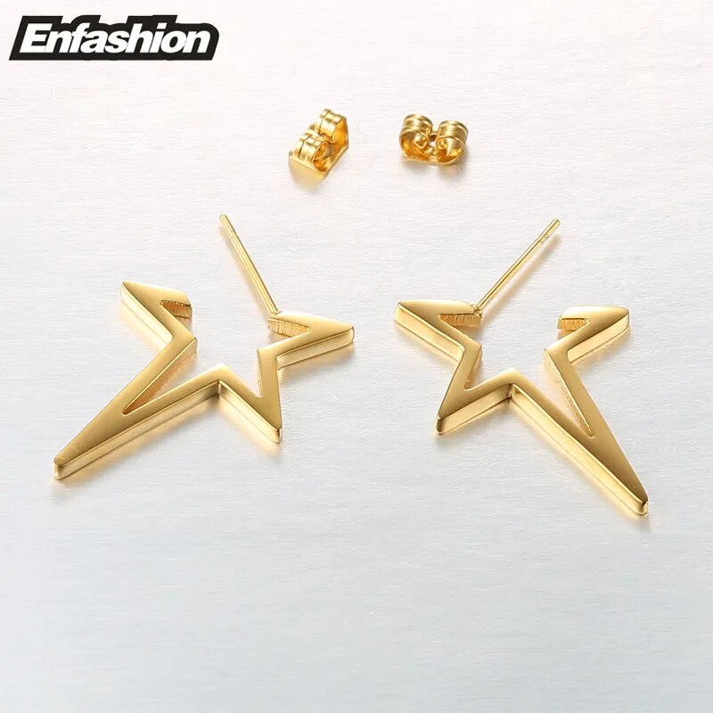 Boucles d'oreilles Enfashion Star Boucles d'oreilles en acier inoxydable