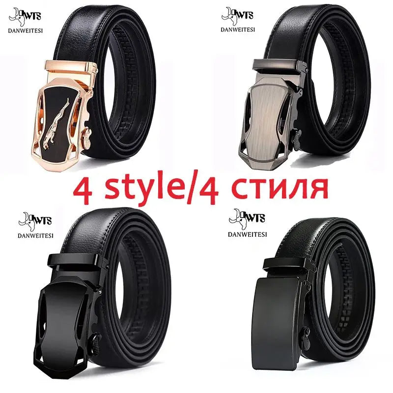 Genuine Leather Belts For Men Automatic Male Belts Cummerbunds Leather Belt Men Black Belts cinturon hombre