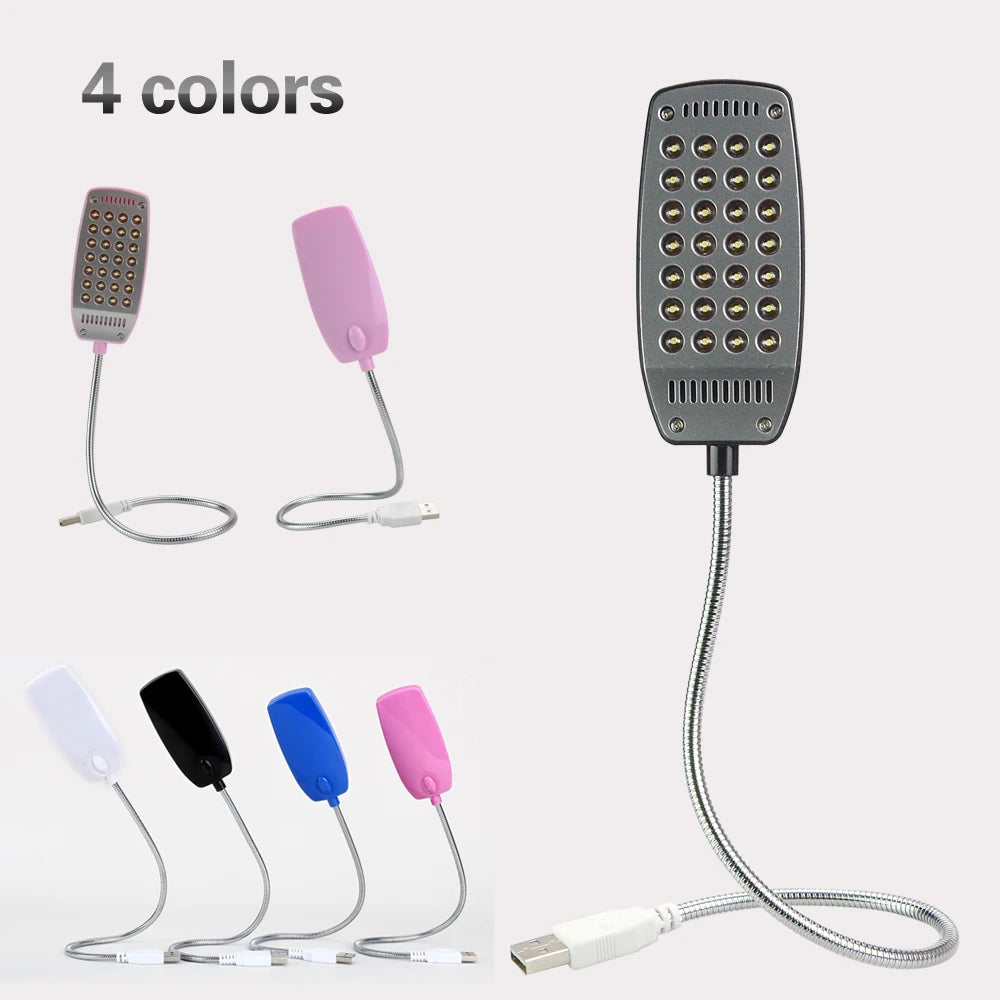 Mini USB Night Lamp reading lamp 28LEDs Flexible LED USB light for Laptop Notebook PC Computer Desktop Protect Eyesight