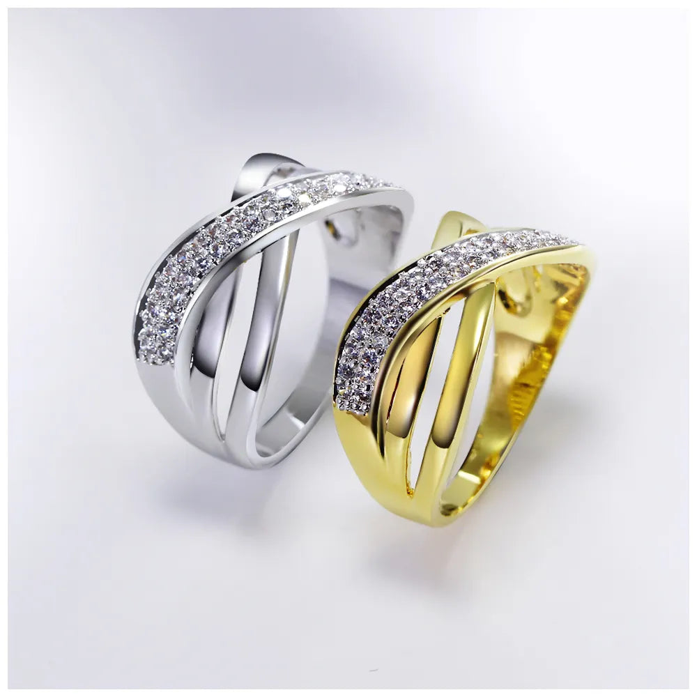 DreamCarnival 1989  Rhodium Gold Color Zircon  Rings