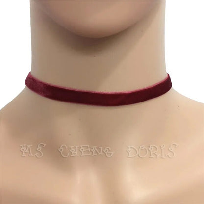 Valentine's Day Gift Punk Gothic White Velvet Choker Necklace Tattoo Necklaces Women Chocker Collares Mujer Collier Femme Bijoux