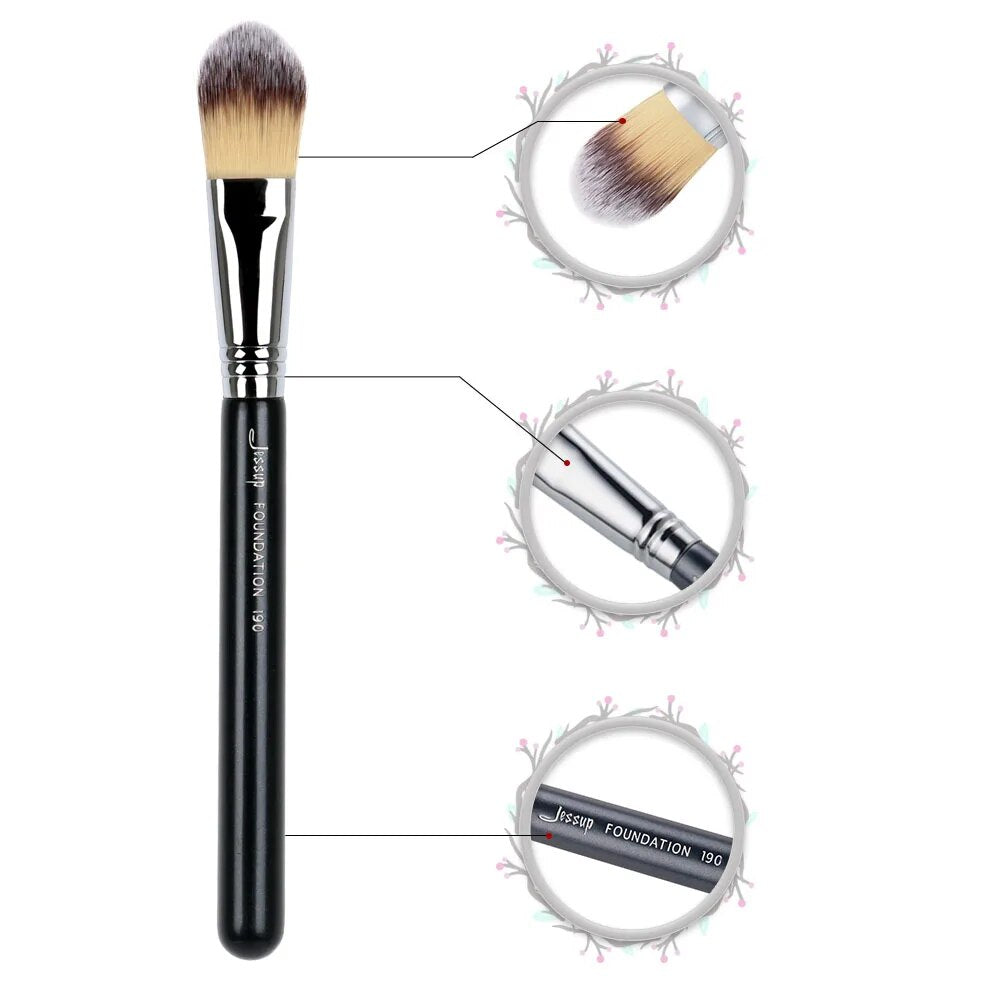 Jessup Foundation Brush Makeup Blending Flat Synthetic hair