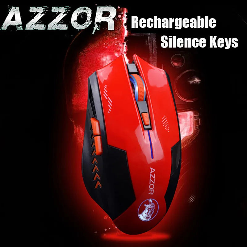 Rechargeable Wireless Illuminate Computer Mouse Mice Gaming 2400 DPI 2.4G FPS Gamer Silence Lithium Battery Build-in