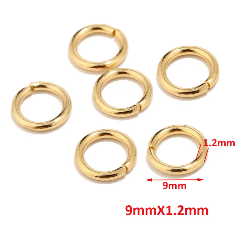 100pcs High Quality Gold Tone Stainless Steel Jump Rings for Jewelry Making Supplies Findings and Necklace Earring Repairs 5mm