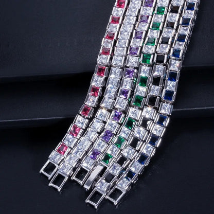 3mm Cubic Zirconia Tennis Bracelets for Woman White Gold Color