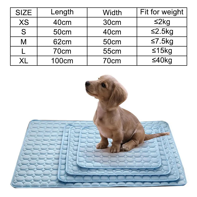 Tapis rafraîchissant d'été pour chiens et chats, couverture de canapé, respirant, lit pour animaux de compagnie, lavable, pour petits, moyens et grands chiens, voiture