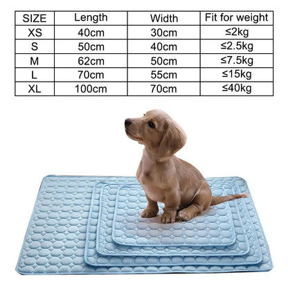 Tapis rafraîchissant d'été pour chiens et chats, couverture de canapé, respirant, lit pour animaux de compagnie, lavable, pour petits, moyens et grands chiens, voiture