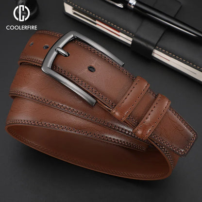 Designers hommes ceintures en cuir véritable robe décontractée boucle ardillon ceinture d'affaires pour homme bracelet de luxe