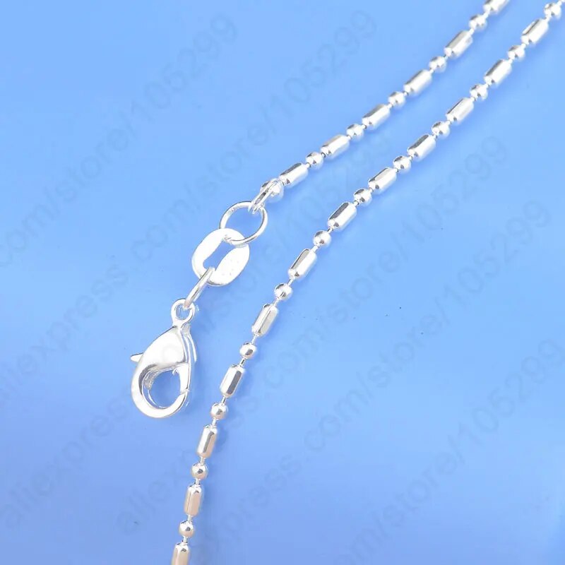 Collier en argent Sterling 925 véritable, 20 pièces, mélange de 20 styles, 18 pouces