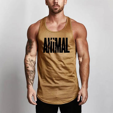 Summer Brand Fitness Tank Top Men Bodybuilding Gyms Clothing Fitness Men Shirt slim fit Vests Mesh Singlets Muscle Tops