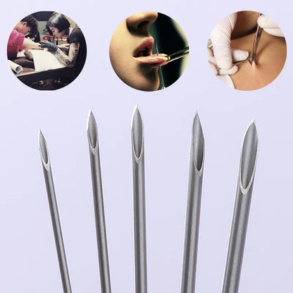 5-25pcs Disposable Sterile Body Piercing Needles Medical Tattoo Needle for Navel Nipple Lip Navel Ring Kit Surgical Steel Tool