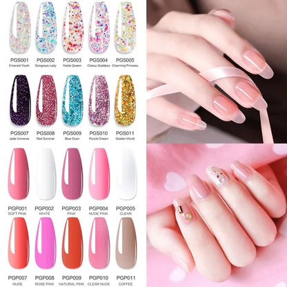 Ensemble de vernis à ongles en Poly Gel pour Extension, ensemble de vernis de manucure en acrylique, 15ML, Kit de Polygels pour ongles, Kit de Gel UV